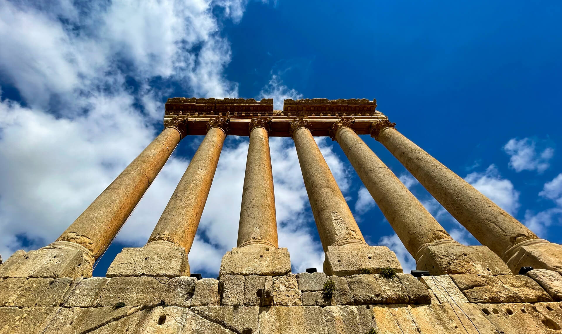 The colossal pillars of the Temple of Jupiter, once the largest Roman temple in the world 