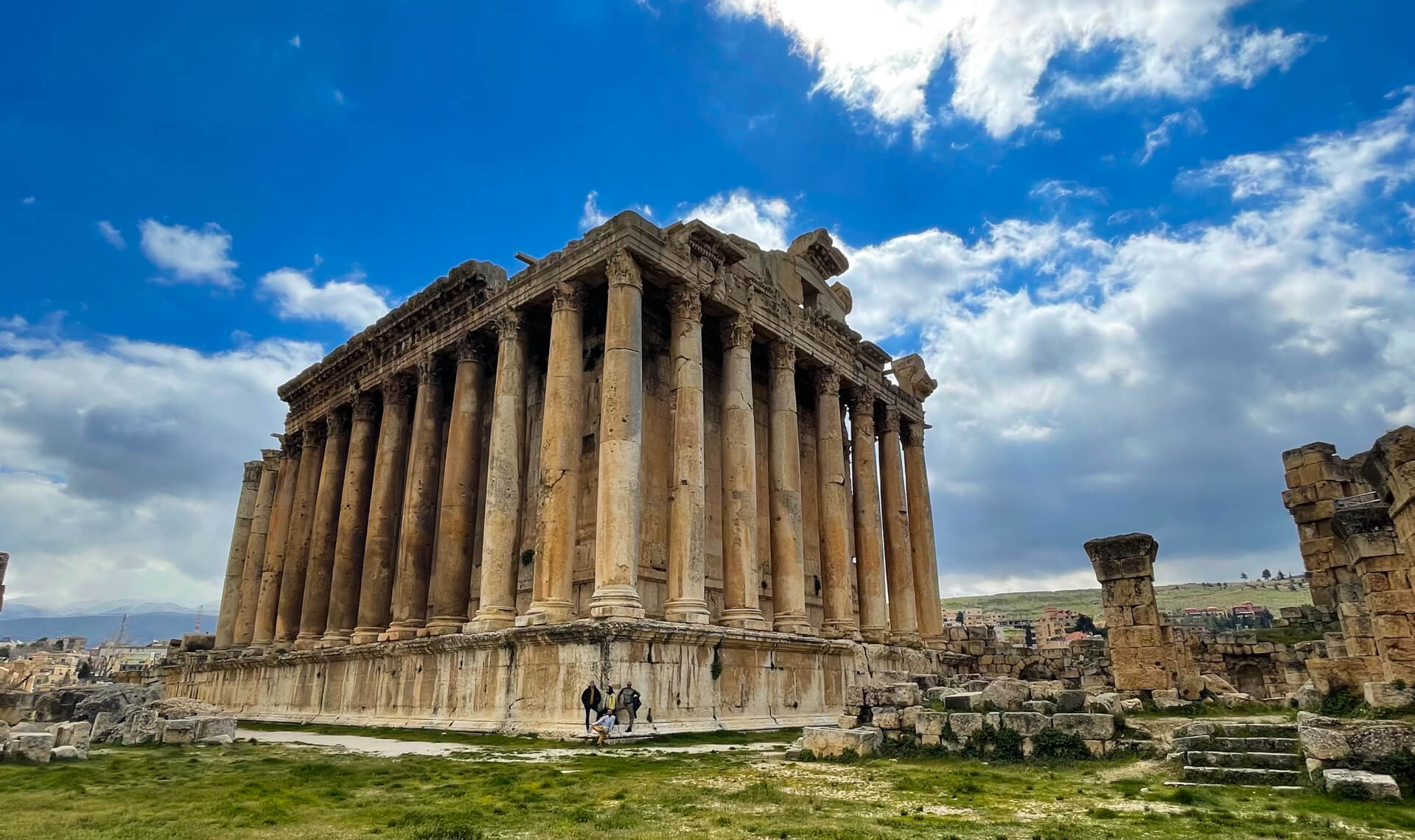 The huge rectangular temple of Bacchus