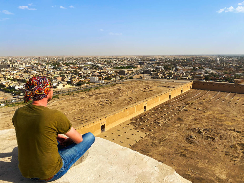 Me sitting on the top of the minaret of the Malwiya mosque