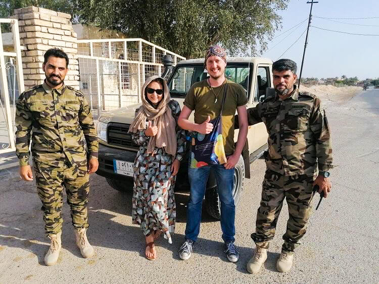 Me, Anna and the local militia in Samarra.