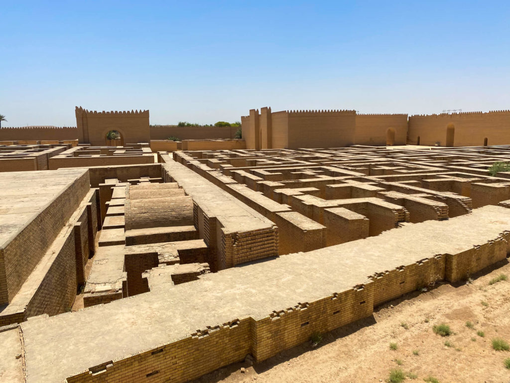 A maze of brick passages, viewed from slightly above.