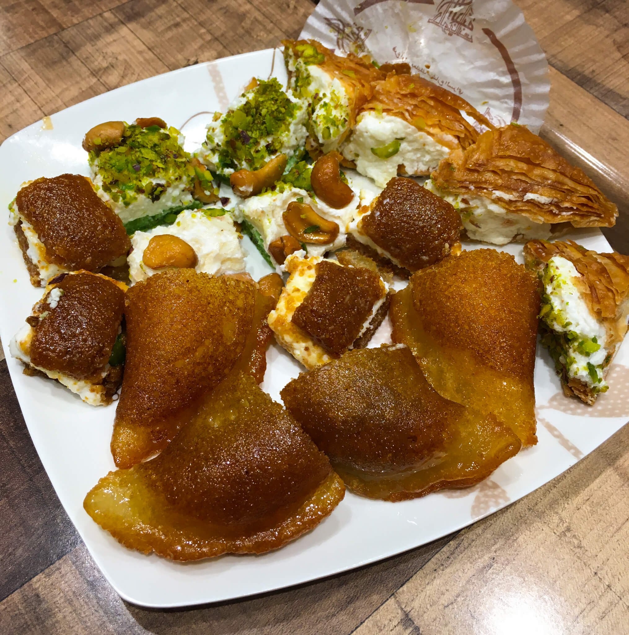 A selection of Lebanese sweets