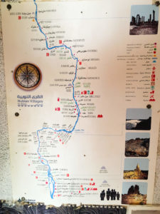 Page 1 of a map of the northern Nubian region of Sudan with tourist sites marked.