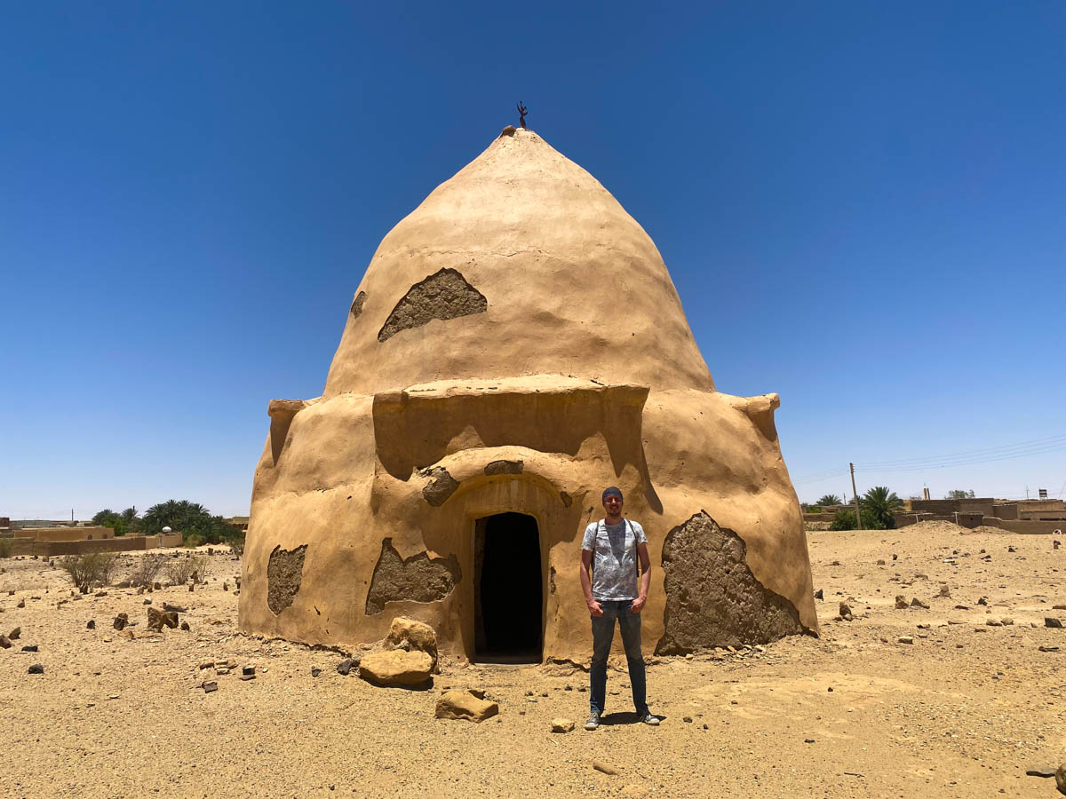Me, standing in front of a Meroitic tomb.